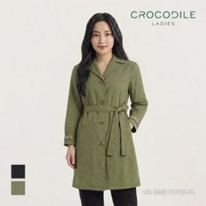 크로커다일레이디 소매 자수 벨티드 트렌치 코트_CLCMCT101