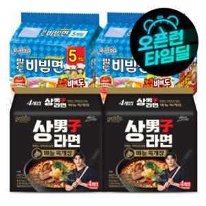 팔도 상남자라면 8개 + 비빔면 10개