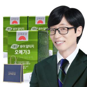 식물성 퓨어 알티지 rTG오메가3 60캡슐 x 3개 (6개월분) +쇼핑백