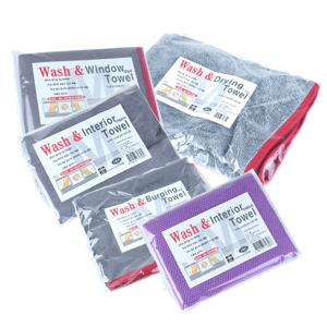 극세사 버블 버핑 윈도우 드라잉 세차 타월 5종세트 (대량 구매 또는 다양한 품목은 옵션에서 확인하세요)