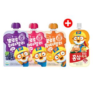 팔도 뽀로로 워터젤리 (오렌지10개 복숭아10개 포도10개)+홍삼쏙쏙 오렌지 10개