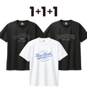 노드스타 1+1+1 기능성 쿨론 도시명 반팔티셔츠 남성 여성 여름특가 흰색 검정 쿨 반팔티 3장 1+1+1 행사