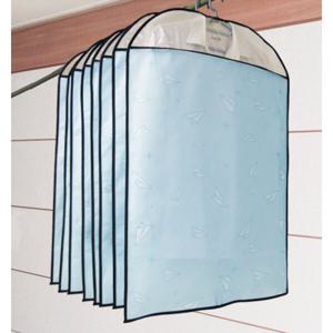 (국산) 필그림 정장 양복 자켓 부직포 지퍼식 옷커버 5p - 비행기 디자인(블루) 의류보관 옷정리 먼지차단