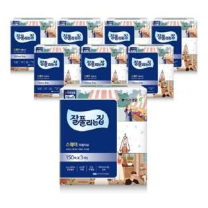 잘풀리는집 리얼실키 각티슈 150매 3입 x 8팩 미용티슈