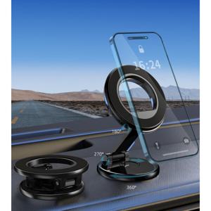 씨엠 자동차 핸드폰 거치대 720도 접이식 차량 휴대폰 마그네틱 거치대 블랙