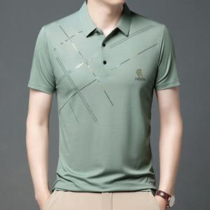 남성 아이스 실크 반팔 티셔츠 골프 티셔츠 여름 신상 캐주얼 남성복 상의
