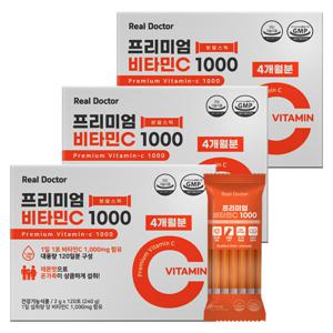 12개월분 리얼닥터 프리미엄 비타민C 1000 대용량 온가족 비타민C 3개