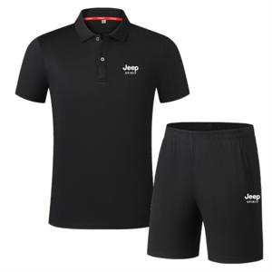 지프스피릿 남성 봄 가을 자수 터틀넥 이너 긴팔티 루즈핏 데일리 상의+반바지 6898