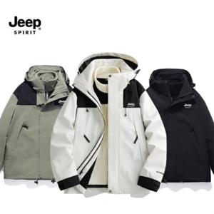 JEEP SPIRIT 3in1 바람막이+후리스 내피세트 방수점퍼 바람막이 후드집업 등산자켓