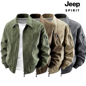 JEEP SPIRIT 남성 캐주얼 오버핏 점퍼 데일리 집업 자켓 베이직 아우터 고퀄리티