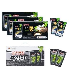 삼육두유 블랙푸드 세트 총 80팩 (검은콩과칼슘 두유 3박스(60팩)+흑임자 두유 1박스(20팩))