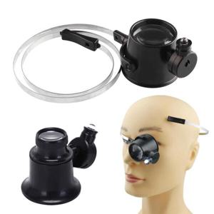 시계 공구 교체 시계줄 제작자용 LED 조명 안경 렌즈 15X 20X 확대경 눈 돋보기