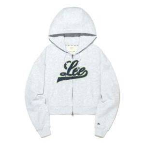 매장정품 LEE 우먼 아플리케 크롭 후드 집업 라이트 그레이 LE2501HZ61LG 237035