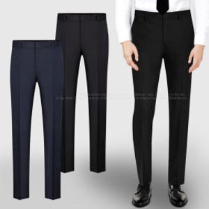 남성 정장바지 스판 일자 슬림핏 구김없는 남자 슬랙스 바지 봄 가을 출근룩 블랙 네이비 빅사이즈 30~40