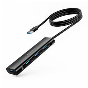 멀티포트 USB 3.0 허브 1.4m 케이블 4포트 알루미늄 본체