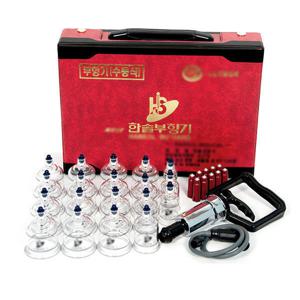 한솔부항기 고급형 19컵 고급형 부항펌프+지압봉10개+연결호수 열탕소독가능
