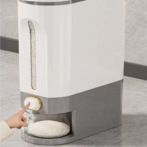 원터치 대용량 계량형 쌀통 10kg 잡곡 쌀 보관함 항아리 쌀독 밀폐용기 보관통