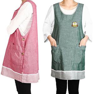 모음 원피스앞치마 어린이집앞치마 원피스형 앞치마 빅사이즈앞치마 어린이집 선생님 교사 앞치마원피스