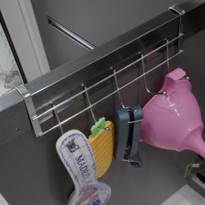 다용도 주방 후크 걸이 5구/싱크대/도어/용품/문걸이/고리/도어훅/스텐/주방/도구/조리/하부장/수납/정리