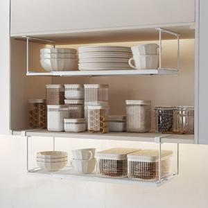 길이조절 걸이형 주방선반 철제 언더 선반