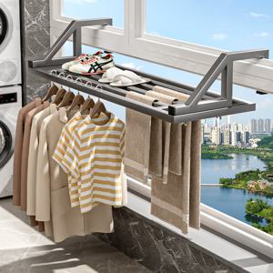 빨래건조대 미니 베란다 창틀 걸이형 건조대 사각 60cm