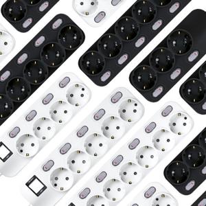 마지막 특가/ 플러스탭 3200W 국산 절전 고용량 멀티탭 메인개별 스위치 3구 4구 5구 6구 / 화이트 블랙