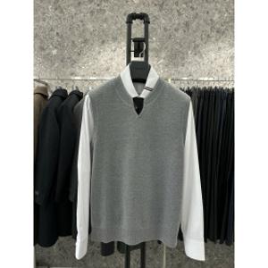 트루젠 (트루젠) 그레이 울혼방 브이넥 베스트  비지니스 캐주얼 조끼 FI8818001034 (P003736393)