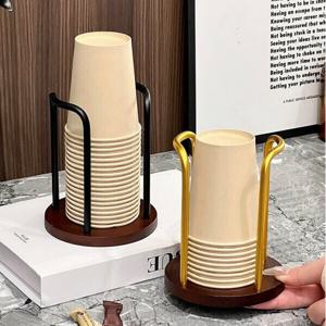 심플 빈티지 모던 원목 컵홀더 베이직 트렌디 깔끔 종이컵 수납 거치대 공간 활용 받침대 (2개이상추가할인)