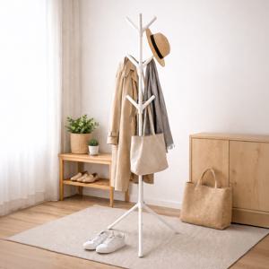 살림살림 트리 삼각구조 나무형 스탠드 옷걸이