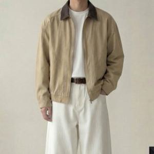 골덴 카라 절개 워크 블루종 자켓 2color