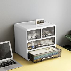 4칸 책상 정리함 소품 테이블 서랍 정리 수납함 투명 수납함