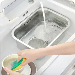 가정용 연마제 없는 스테인레스 사각 설거지통 10L