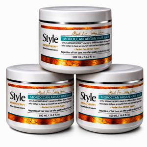 모로칸 아르간 헤어팩 대용량 500ml 3개 극손상 물미역 트리트먼트 프리미엄 미용실 헤어클리닉