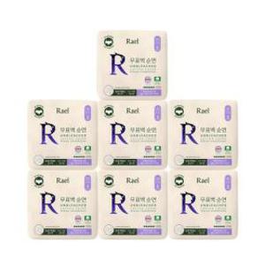 라엘 무표백 순면커버 입는오버나이트 6개입 (M/L) 7팩