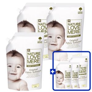 아기 유연제 리필형 1300mL 3팩 (사은품) 유연제 리필 1300ml 1팩 + 유연제 리필 500ml 2팩 (오리지널향)