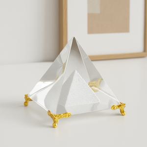고급 투명 수정 피라미드 모형 인테리어 소품 오브제 집들이개업선물
