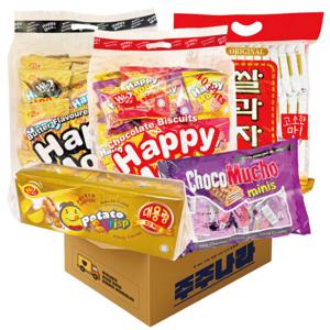 주주나라 대용량 간식세트 사무실 탕비실 벌크 과자 간식박스 무료배송