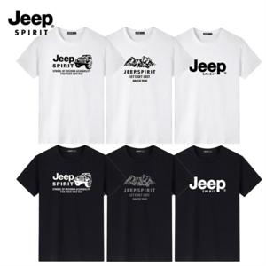 지프스피릿 1+1 2장세트 JEEP SPIRIT 정품 남녀공용 순면 반팔티셔츠 라운드넥 코튼티셔츠 빅사이즈