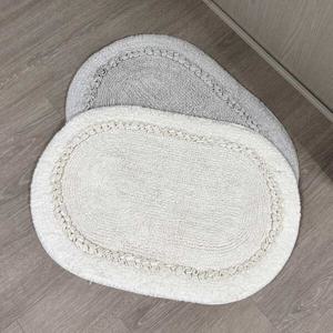순면 발매트 타원 레이스 화장실 욕실 발매트