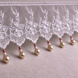 진주 바란스 커튼 비즈발 주방 창문 방문 패브릭 문발