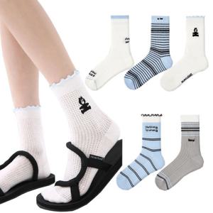 스카이심플 주니어 중목양말 5족세트(R5005)/성인착용가능