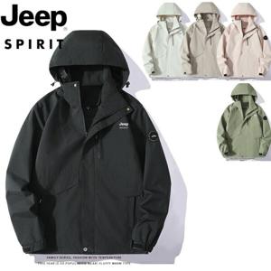 지프 JEEP SPIRIT 봄가을 남녀공용 트렌치 후드 야상 바람막이 등산복 점퍼 JP43996