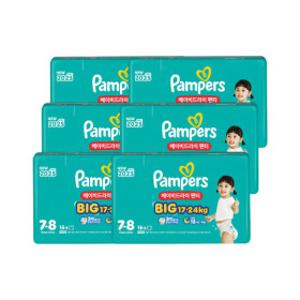 팸퍼스 베이비드라이 팬티 7단계 기저귀 총96매 (15kg+) 2025년형
