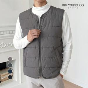 김영주스포츠 남성 패딩조끼 웰론 남자 가을겨울조끼 등산 캠핑베스트 KRMV6015