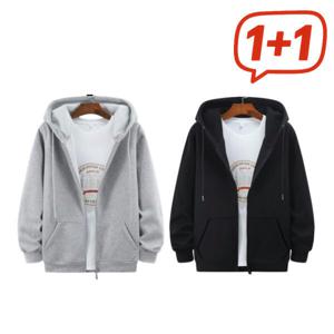 1+1 슬기로운 점퍼 생활 오버핏 기모 후드 풀 집업 남녀 공용 쫀쫀한시보리와 꼼꼼한 바느질 넉넉한사이즈