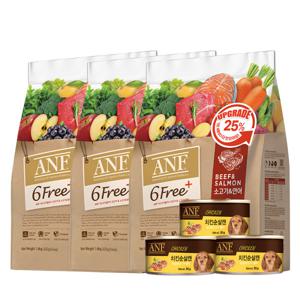 ANF 식스프리플러스 강아지 사료 소고기연어 4.8kg