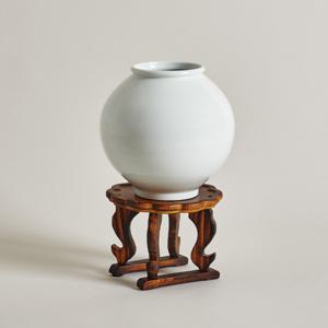 박수재 작가 도담 달항아리 1호 화병 17cm 오브제 도자기 백자