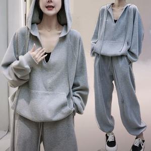 빅사이즈 츄리닝 여성 트레이닝복 후드티 조거팬츠 심플 운동복 편한 상하의세트