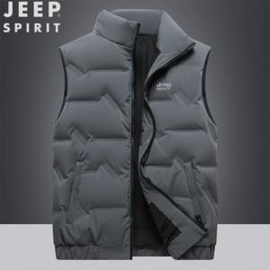 JEEPSPIRIT 남성 여성 뉴 화이트 오리 다운 패딩 겨울 조끼 트렌디 아우터 자켓