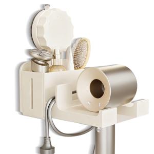 무타공 흡착식 드라이기거치대 수납형 드라이기걸이 욕실 드라이기 거치대 고데기 거치대